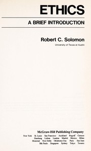 Cover of Ethics by Robert C. Solomon
