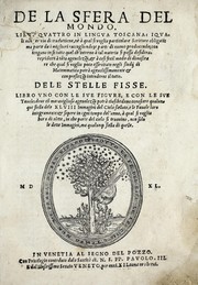 Front cover of De la sfera del mondo by Alessandro Piccolomini
