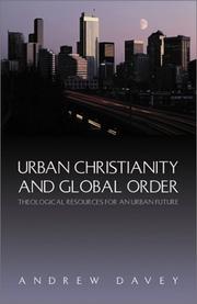 Front cover of Urban Christianity and Global Order by Andrew Davey