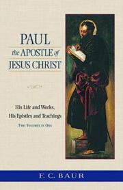 Front cover of Paul, the apostle of Jesus Christ by Ferdinand Christian Baur