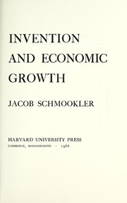 Front cover of Invention and economic growth by Jacob Schmookler