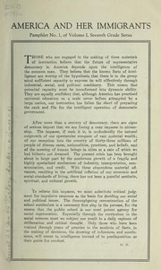 Cover of America and her immigrants by Harold Ordway Rugg