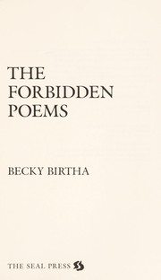 Front cover of The forbidden poems by Becky Birtha
