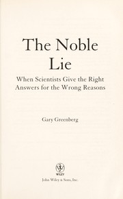 Cover of The noble lie by Greenberg, Gary