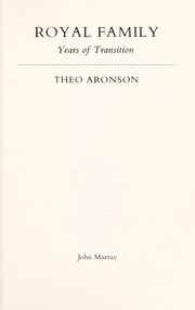 Cover of Royal Family by Theo Aronson