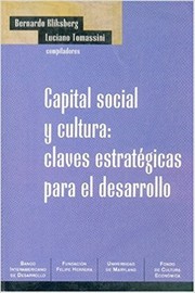 Cover of Capital social y cultura by Bernardo Kliksberg