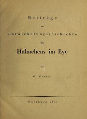 Front cover of Beitr©Þge zur Entwickelungsgeschichte des H©ơhnchens im Eye by Christian Heinrich Pander
