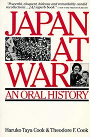 Front cover of Japan at War by Haruko Taya Cook