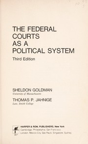 Front cover of The Federal courts as a political system by Sheldon Goldman