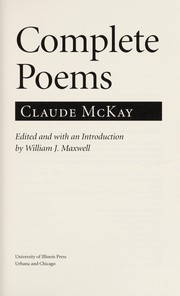 Cover of Complete poems by Claude McKay