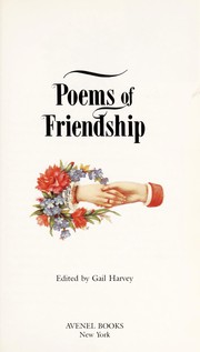 Front cover of Poems of Friendship by Unknown