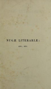 Cover of Nugae literariae: prose and verse by Richard Winter Hamilton