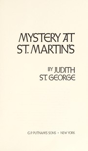 Front cover of Mystery at St. Martin's by Judith St George