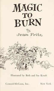 Cover of Magic to Burn by Jean Fritz