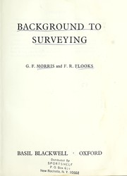 Front cover of Background to surveying by George Foley Morris