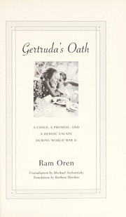 Cover of Gertruda's oath by Ram Oren
