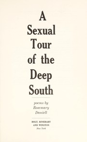 Cover of A sexual tour of the Deep South by Rosemary Daniell