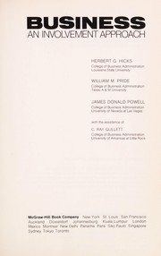 Cover of Business: an involvement approach by Herbert G. Hicks