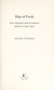 Front cover of Ship of fools by Fintan O'Toole