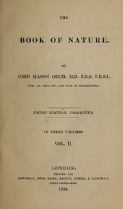 Cover of The book of nature by John Mason Good
