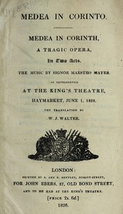 Front cover of Medea in Corinto = (Medea in Corinth) by Giovanni Simone Mayr