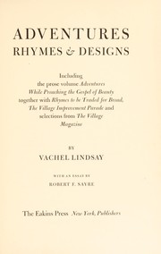 Front cover of Adventures, rhymes & designs by Vachel Lindsay
