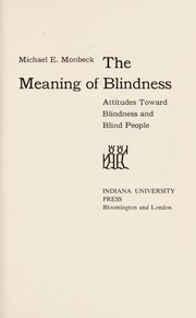 Front cover of The meaning of blindness by Michael E. Monbeck