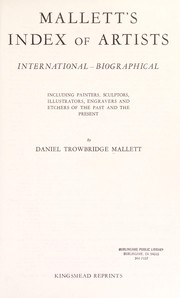 Front cover of Mallett's index of artists, international-biographical by Mallett, Daniel Trowbridge