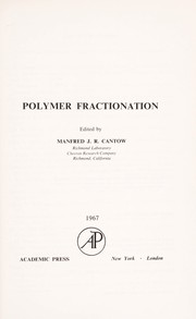 Cover of Polymer fractionation by Manfred J. R. Cantow