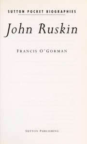 Cover of John Ruskin by Francis O'Gorman
