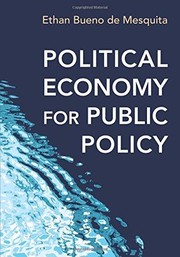 Front cover of POLITICAL ECONOMY FOR PUBLIC POLICY by Ethan Bueno de Mesquita