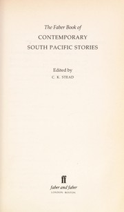 Front cover of The Faber book of contemporary South Pacific stories by Stead, C. K.