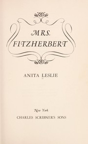 Front cover of Mrs. Fitzherbert by Anita Leslie