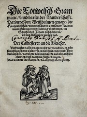 Front cover of Die Rotwelsch Grammatic vnnd Barlen der Wanderschafft by Rudolf Deck