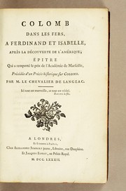 Front cover of Colomb dans les fers by Langeac, Égide Louis Edme Joseph de Lespinasse Chevalier de
