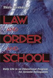 Front cover of Law and Order and School by Shira Birnbaum