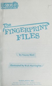 Front cover of The fingerprint files by Tracey West
