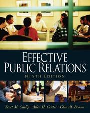 Front cover of Effective Public Relations (9th Edition) (Effective Public Relations) by Scott M. Cutlip