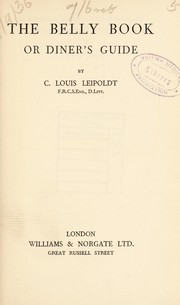 Front cover of The belly book by Christiaan Louis Leipoldt