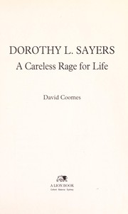 Cover of Dorothy L. Sayers by David Coomes