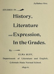 Front cover of Studies in history, literature and expression, in the grades by Colorado State Normal School (Greeley). Department of Literature and English