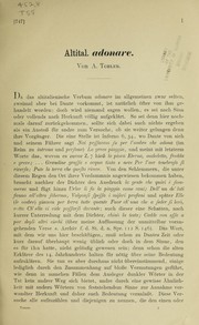 Cover of Altital. adonare by Adolf Tobler
