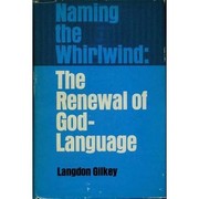Cover of Naming the Whirlwind by Langdon Brown Gilkey