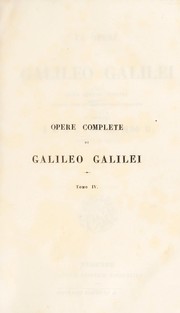 Front cover of Le opere di Galileo Galilei by Galileo Galilei