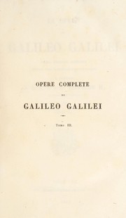 Front cover of Le opere di Galileo Galilei by Galileo Galilei