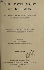Front cover of The psychology of religion by Edwin Diller Starbuck