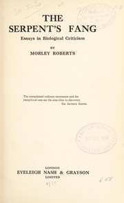 Front cover of The serpent's fang by Roberts, Morley