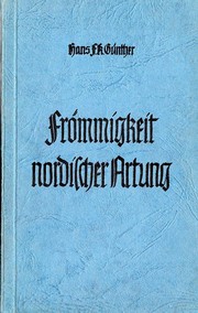 Front cover of Frömmigkeit nordischer Artung by Hans F. K. Günther