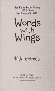 Cover of Words with wings by Nikki Grimes
