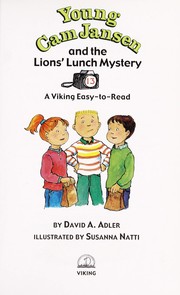 Front cover of Young Cam Jansen and the lions' lunch mystery by David A. Adler